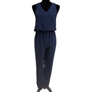 ⭐ GTW Party Sleeveless Navy Jumpsuit – Size Medium
